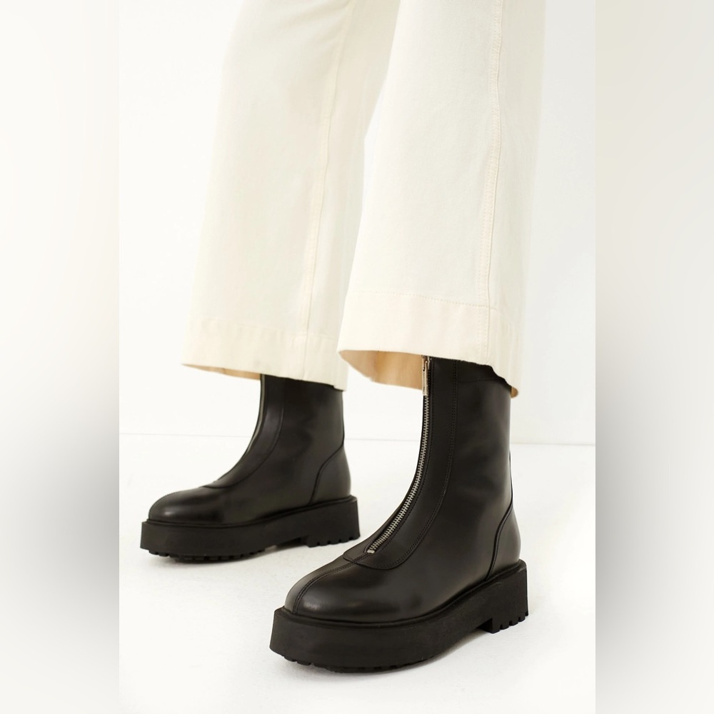 Flattered Alma Black Leather Boot